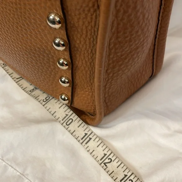 Rebecca Minkoff Brown Pebbled Leather Studded Shoulder Bag - Picture 9 of 10